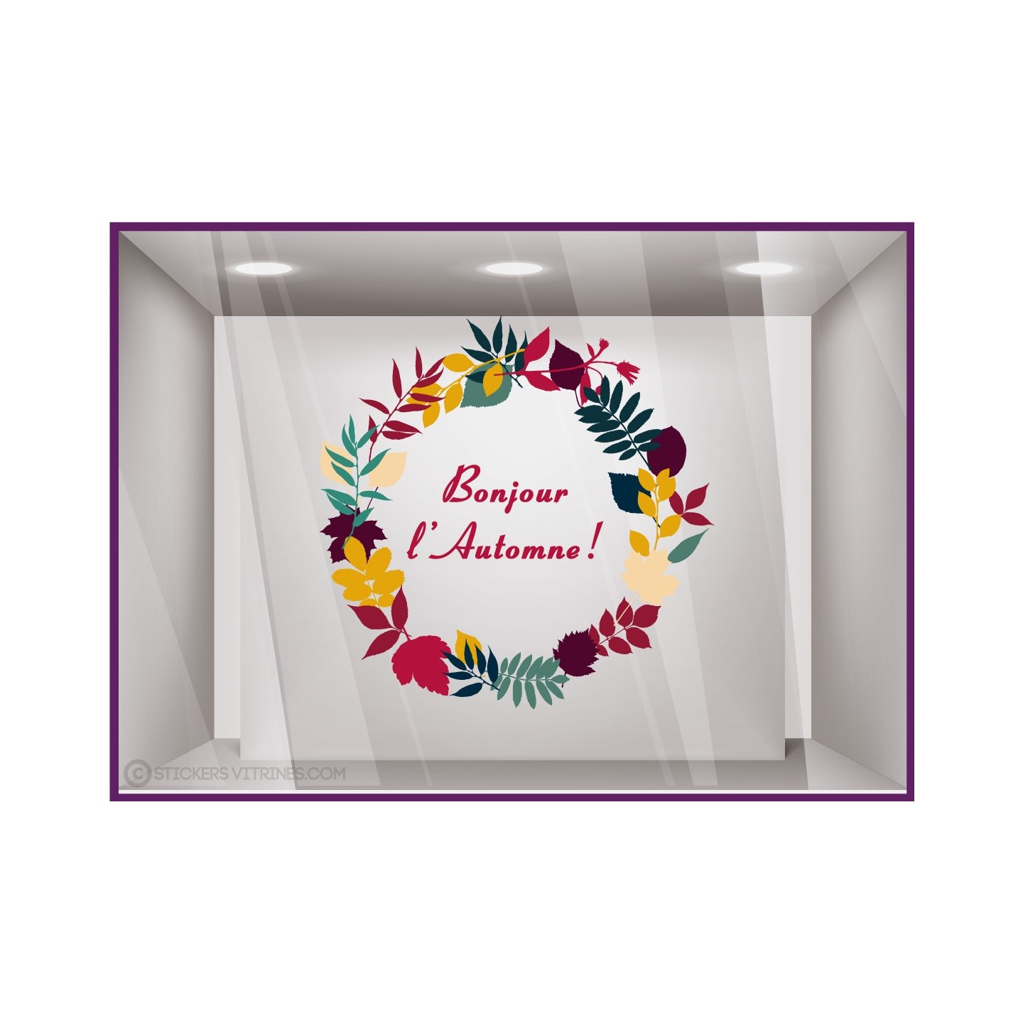 STICKER COURONNE BONJOUR L'AUTOMNE