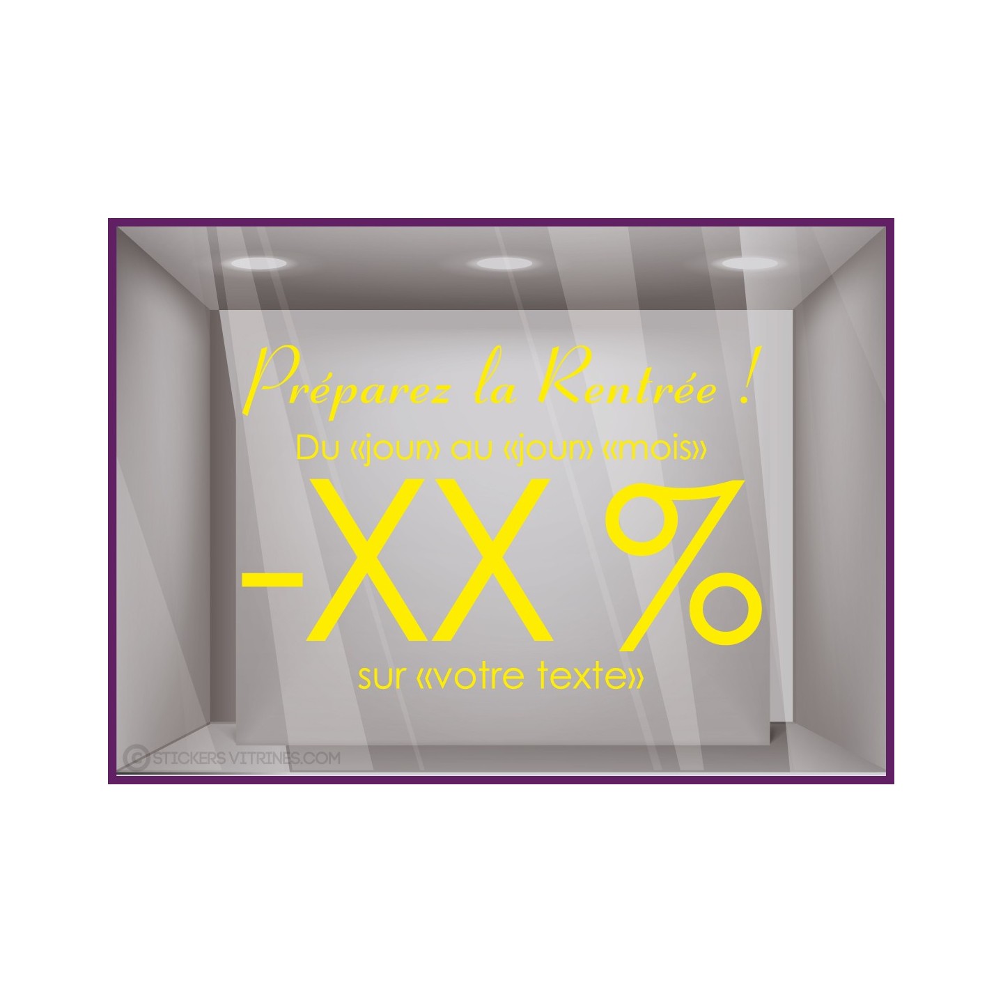 STICKER PREPAREZ LA RENTREE LETTRES ADHESIVES A PERSONNALISER POUR MAGASIN