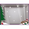 Kit de Stickers Luge Sapin Noel Déco Vitrine Vitrophanie