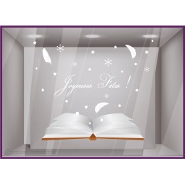 Stickers Livre Joyeuses Fêtes de Noël vitrines