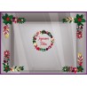 Kit de sticker angle Houx Couronne de Noël vitrines décoration