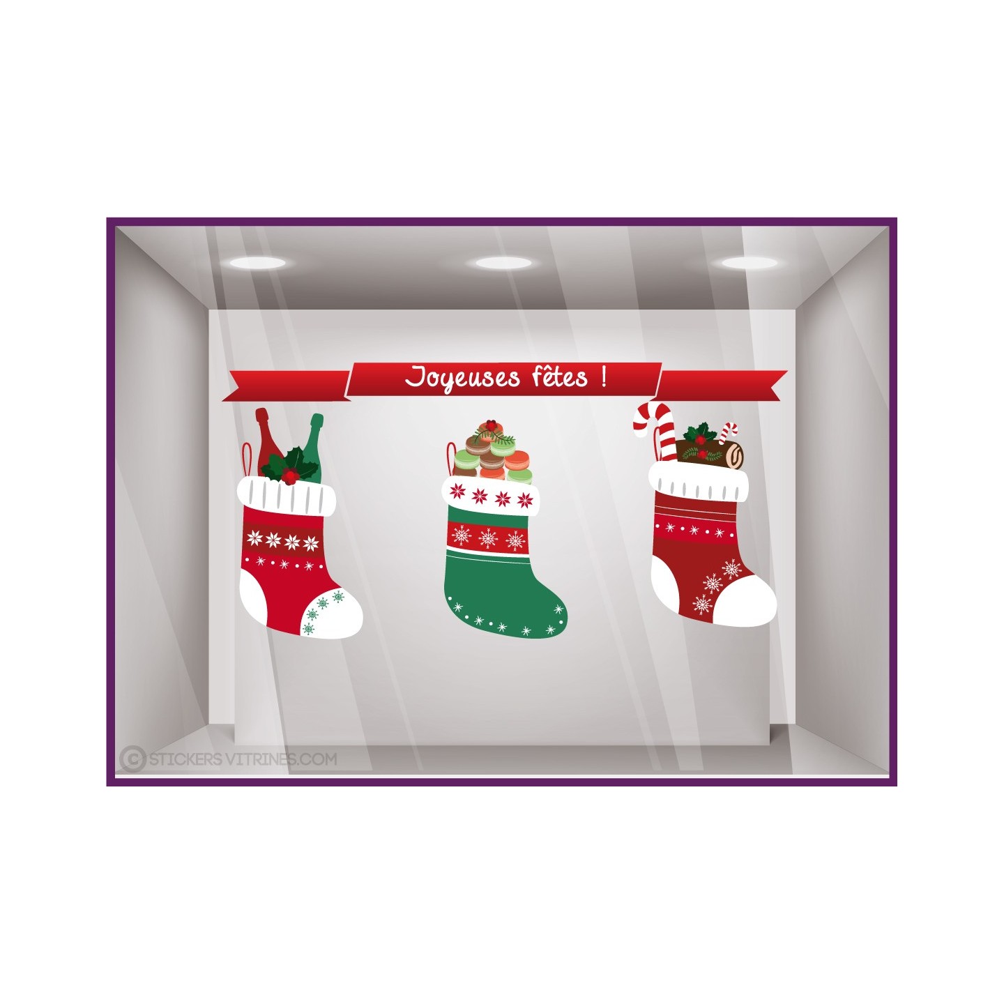 Sticker 3 Chaussettes De Noël