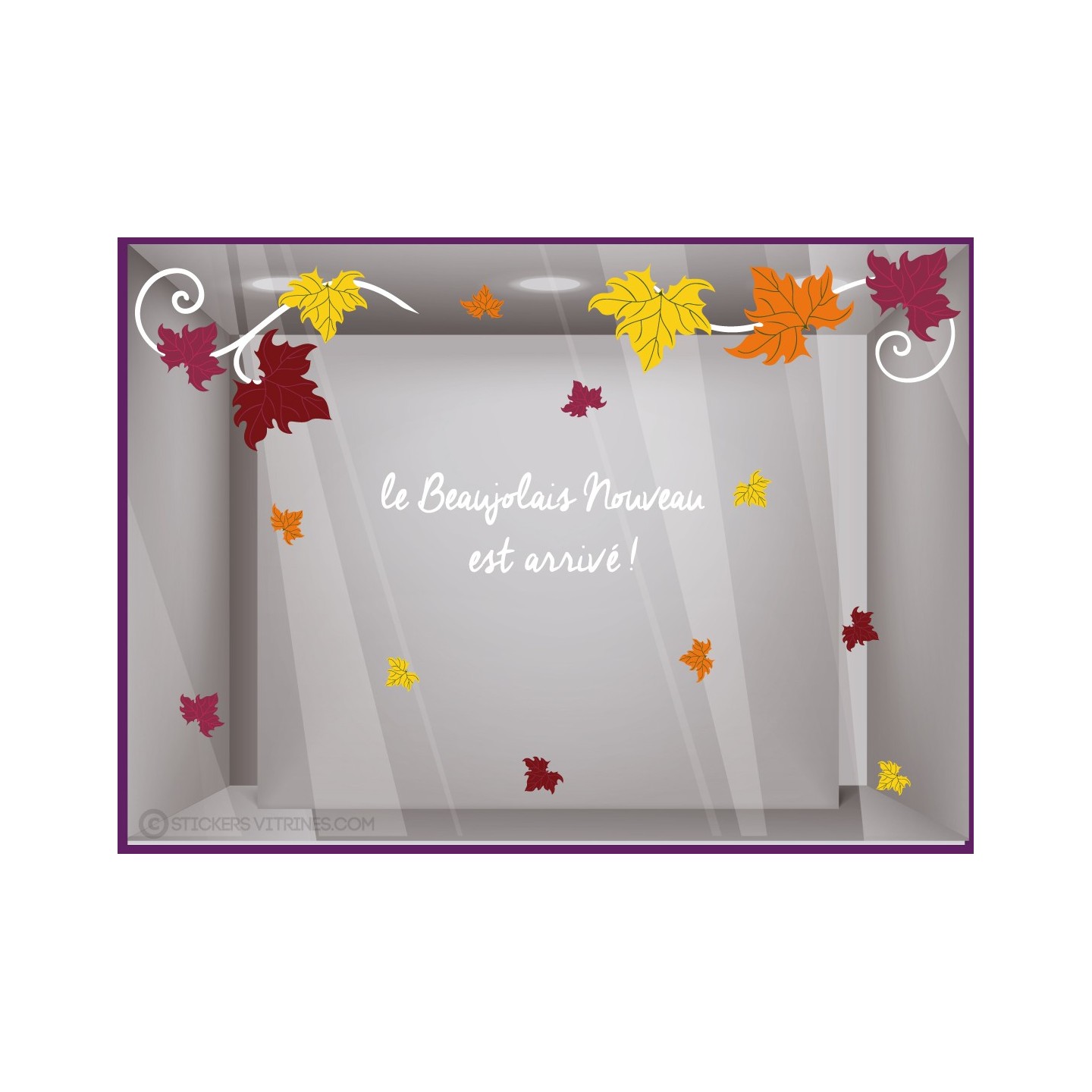 Kit de Stickers Beaujolais Nouveau CALICOT IDEE DECORATION VITRINE CAVISTES EPICERIE