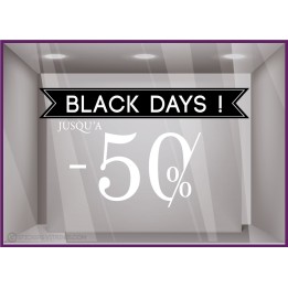 Stickers Black Friday Pourcentage
