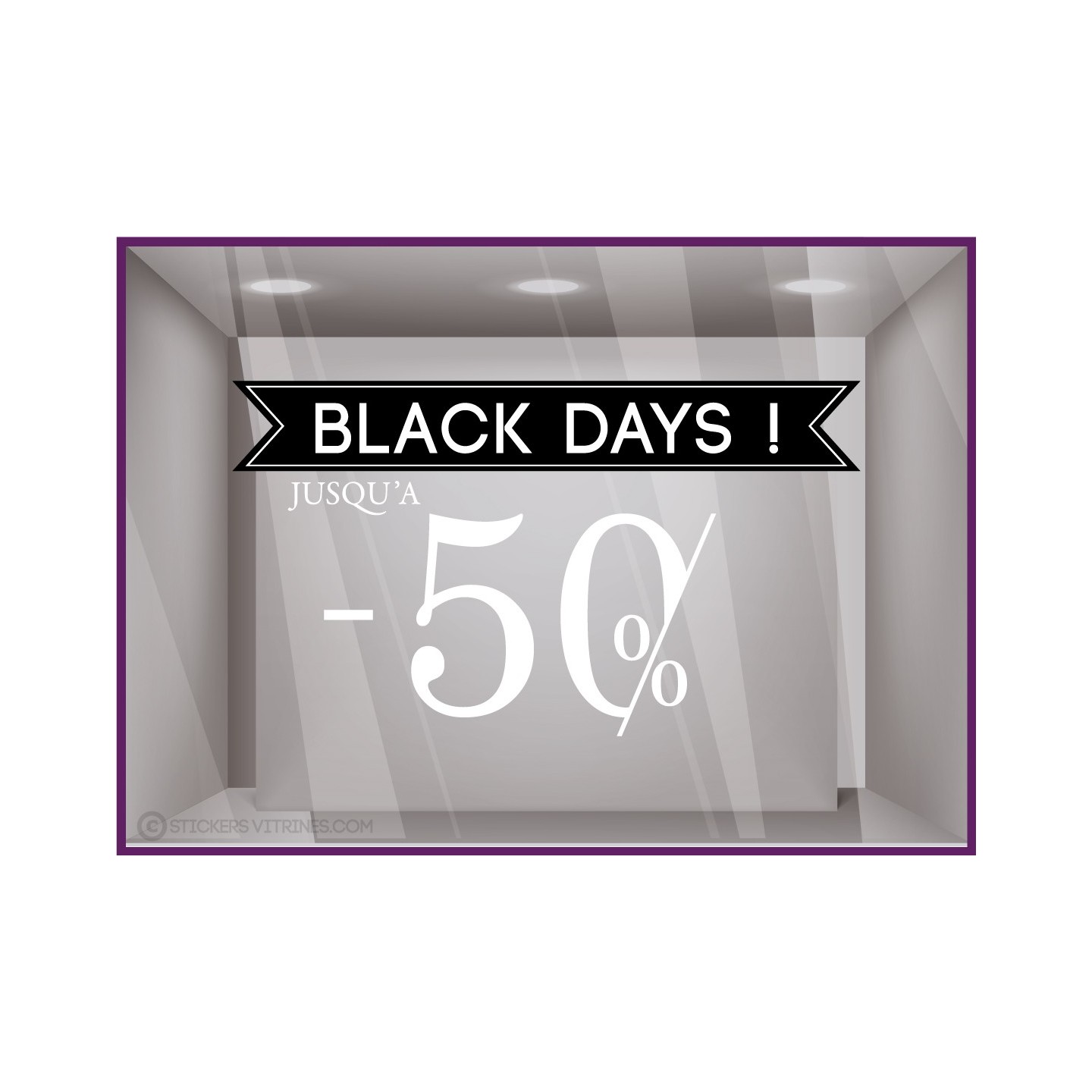 Stickers Black Friday Pourcentage