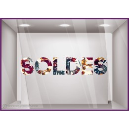 Sticker Soldes Motif Floral