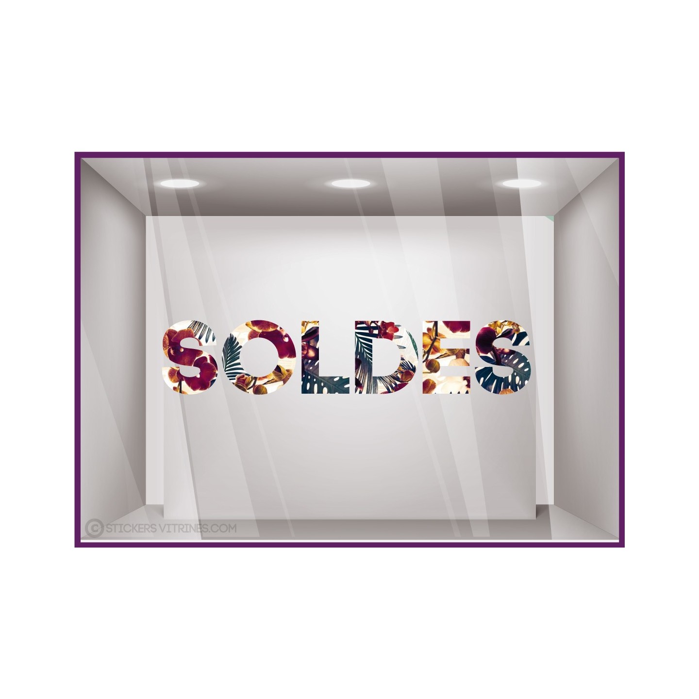 Sticker Soldes Motif Floral