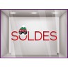 STICKER SOLDES BONNET vitrophanie hiver calicot boutique magasin vitrine sport devanture lettrage adhesif mode vitre 