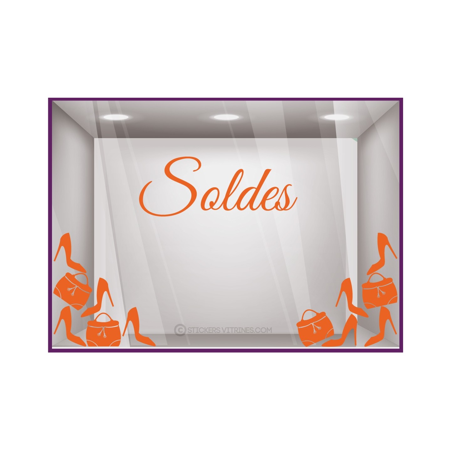 Kit de Stickers Super Soldes braderie liquidation devanture commerce vitrophanie adhesif