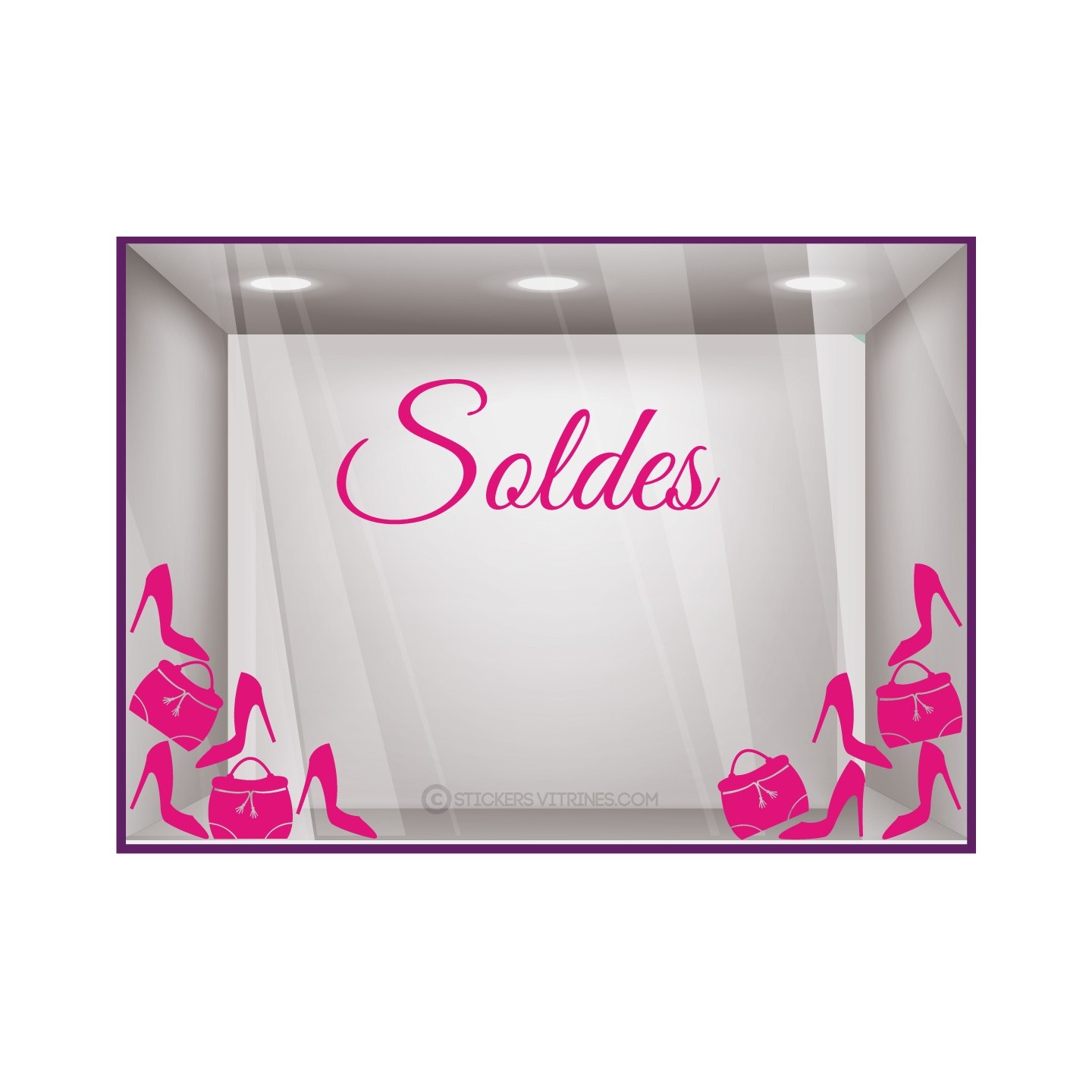 Kit de Stickers Super Soldes braderie liquidation devanture commerce vitrophanie adhesif