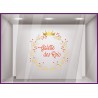 Sticker Couronne Galette des Rois epiphanie vitrophanie enseigne devanture boulangerie patisserie hiver vitrine 