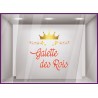 Sticker Texte Galette des Rois epiphanie boulangerie vitrophanie devanture enseigne vitrine patisserie chocolaterie