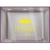 Sticker Epiphanie le 6 janvier vitrophanie epiphanie hiver adhesif  vitrine autocollant boulangerie patisserie