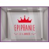 Sticker Epiphanie le 6 janvier vitrophanie epiphanie hiver adhesif  vitrine autocollant boulangerie patisserie