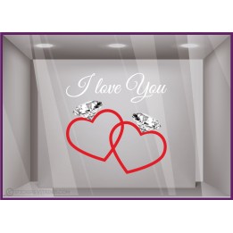 Sticker Deux Alliances I Love You