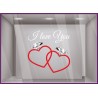 Sticker Deux Alliances I Love You