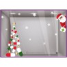 Kit de Stickers Père Noël Santé vitrophanie adhésif autocollant