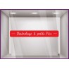 Sticker Ruban Destockage et Petit Prix vitrophanie soldes braderie boutique mode maroquinerie jouets devanture