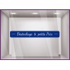 Sticker Ruban Destockage et Petit Prix vitrophanie soldes braderie boutique mode maroquinerie jouets devanture