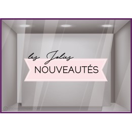 Sticker Les jolies Nouveautés magasin nouvelle collection mode maroquinerie boutique parfum