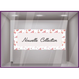 Sticker Bandeau Nouvelle collection Flamant Rose