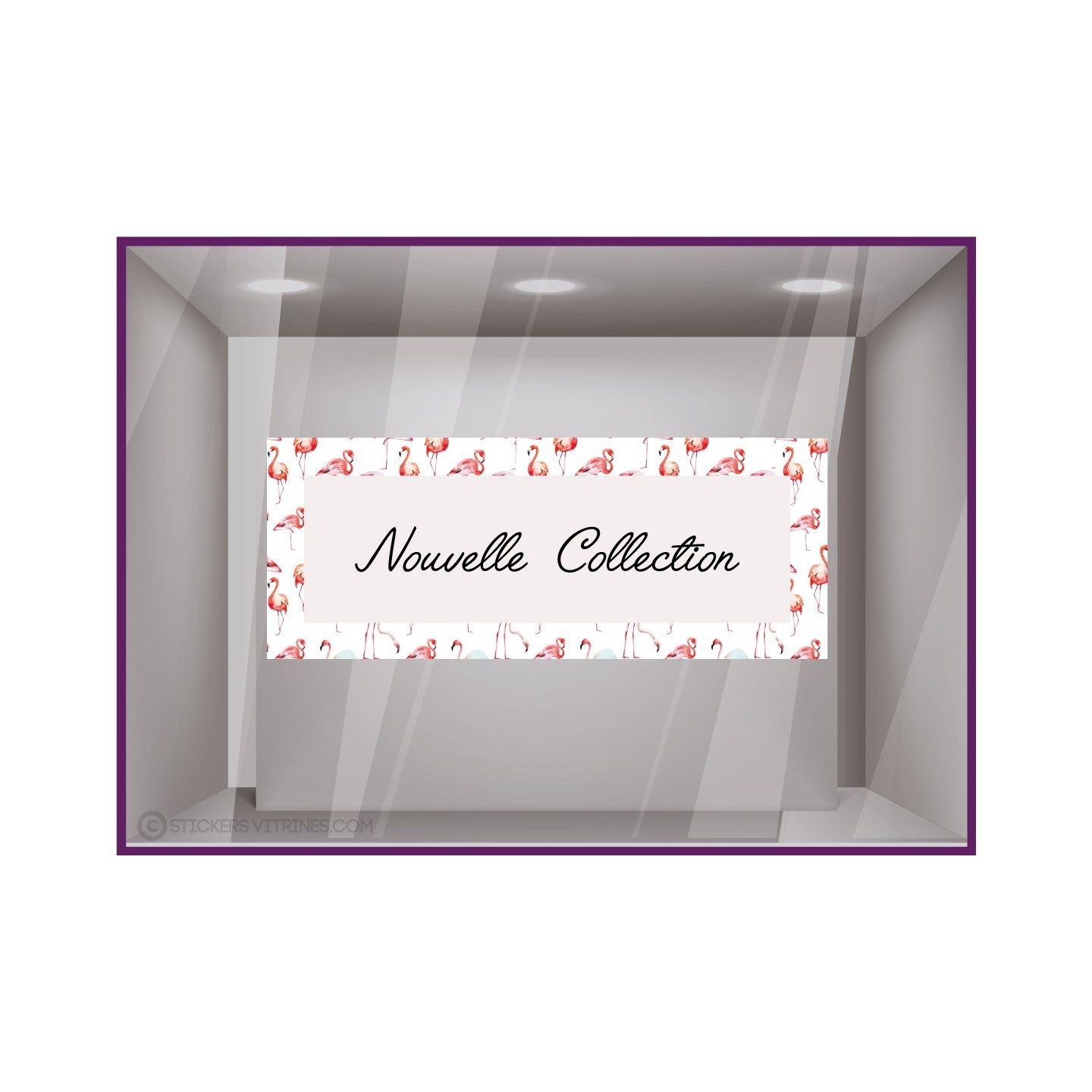 Sticker Bandeau Nouvelle collection Flamant Rose