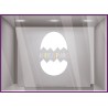 autocollant vitrine pâtisserie boulangerie deco Pâques Oeuf Cassé