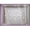Sticker Je t'aime Maman Petits Coeurs fete des meres mamans calicot lettrage adhesif fleuriste mode parfumerie