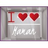 Autocollant pour vitrine Sticker I Love Maman Lunettes
