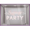 Vitrophanie Sticker Summer Party pour devantures
