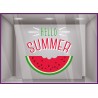 Adhésif Hello Summer Pastèque pour devantures de magasins