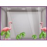 Kit de Stickers Flamants Rose pour vitres de magasin décoration vitrine