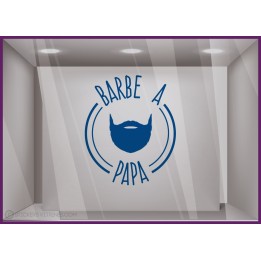 Adhésif Fête des Pères Barbe à Papa pour façades de boutiques