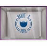 Adhésif Fête des Pères Barbe à Papa pour façades de boutiques