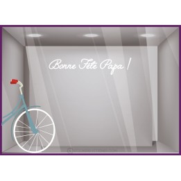 Autocollant pour devanture Kit Bicyclette Cabane de Plage 