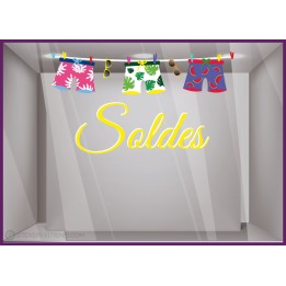 Kit de stickers Soldes Maillots Hommes pour vos façades de commerce