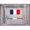 Vitrophanie pour vitrine Sticker Allez les Bleus Drapeau Français 