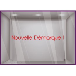 Autocollant pour vitrine Nouvelle Démarque