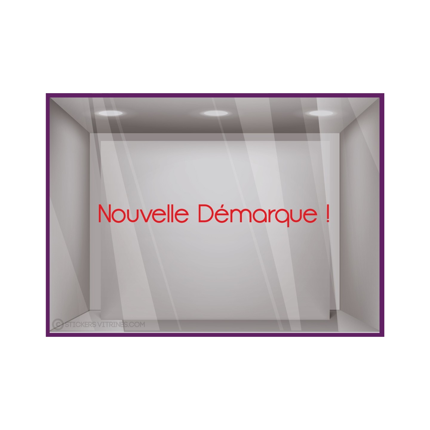 Autocollant pour vitrine Nouvelle Démarque