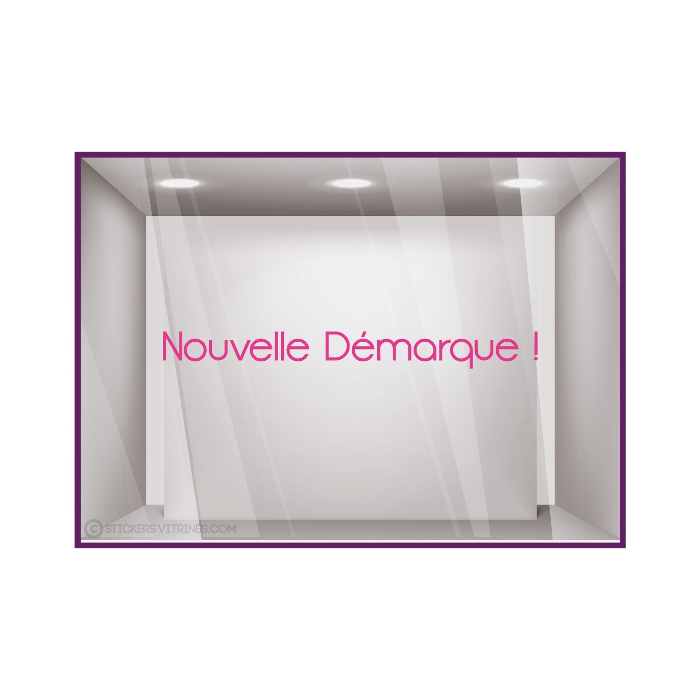 Autocollant pour vitrine Nouvelle Démarque