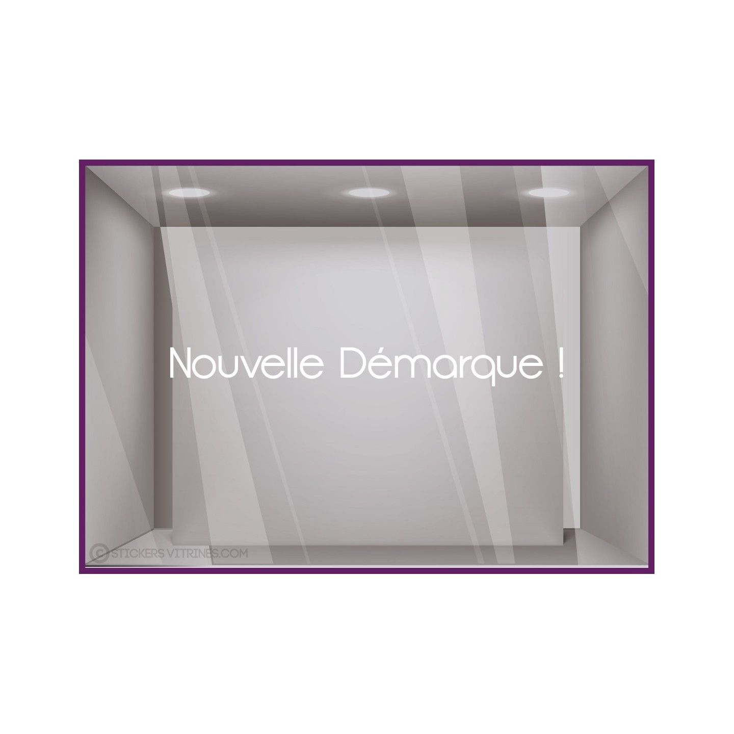 Autocollant pour vitrine Nouvelle Démarque