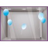Kit de Stickers Ballons été vitrophanie commerce adhésif calicot vitrine autocollant 