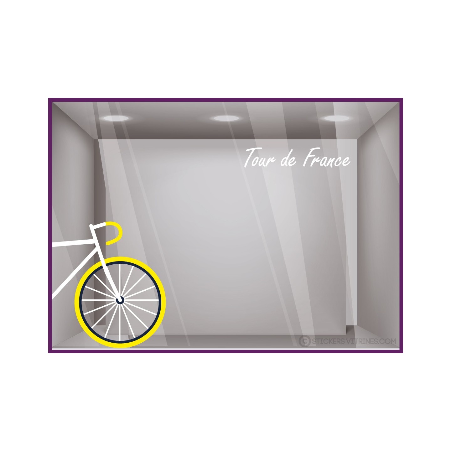 Kit de Stickers Avant de Velo Tour de France pour devantures de commerces
