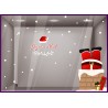 Kit De Stickers Père Noël Cheminéepour vitrine de magasin