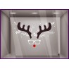 VITROPHANIE POUR VITRINE DE MAGASIN OPTICIEN STICKER CERF LUNETTES