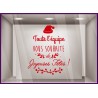 Sticker Vitrines de Noël Lettrage Toute l'Equipe Bonnet Joyeuses Fêtes pharmacie