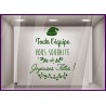 Sticker Vitrines de Noël Lettrage Toute l'Equipe Bonnet Joyeuses Fêtes pharmacie