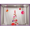 Kit de Stickers Noël Beauté pour vitrines de coiffeur, institut, manucures et ongleries.