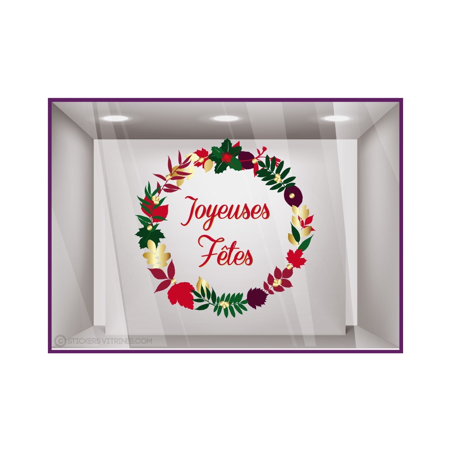 Sticker Couronne Joyeuses Fêtes