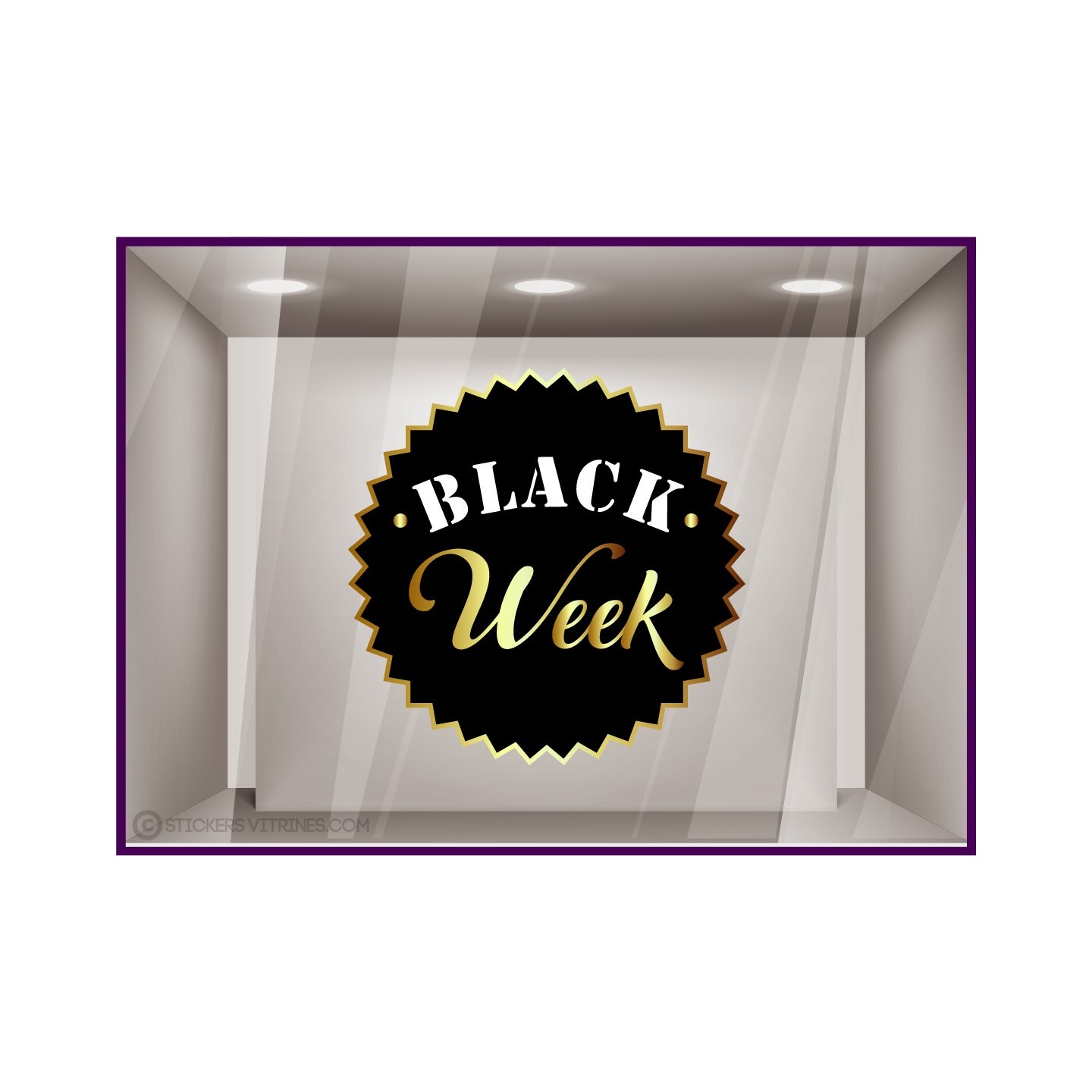 Stickers Badge Black Week